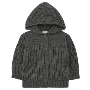 1  In The Family Baby And Child Simo Hooded Cardigan Grey