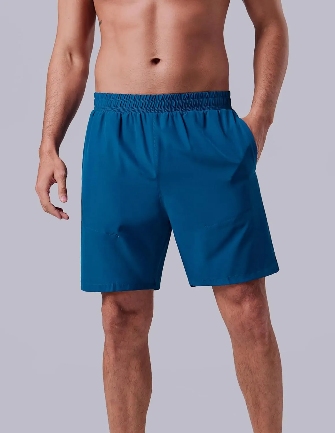 3 Pack: Men's 7" Running Shorts with Compression Liner Pockets, Athletic 2 in 1 Shorts for Workout Gym Quick Dry