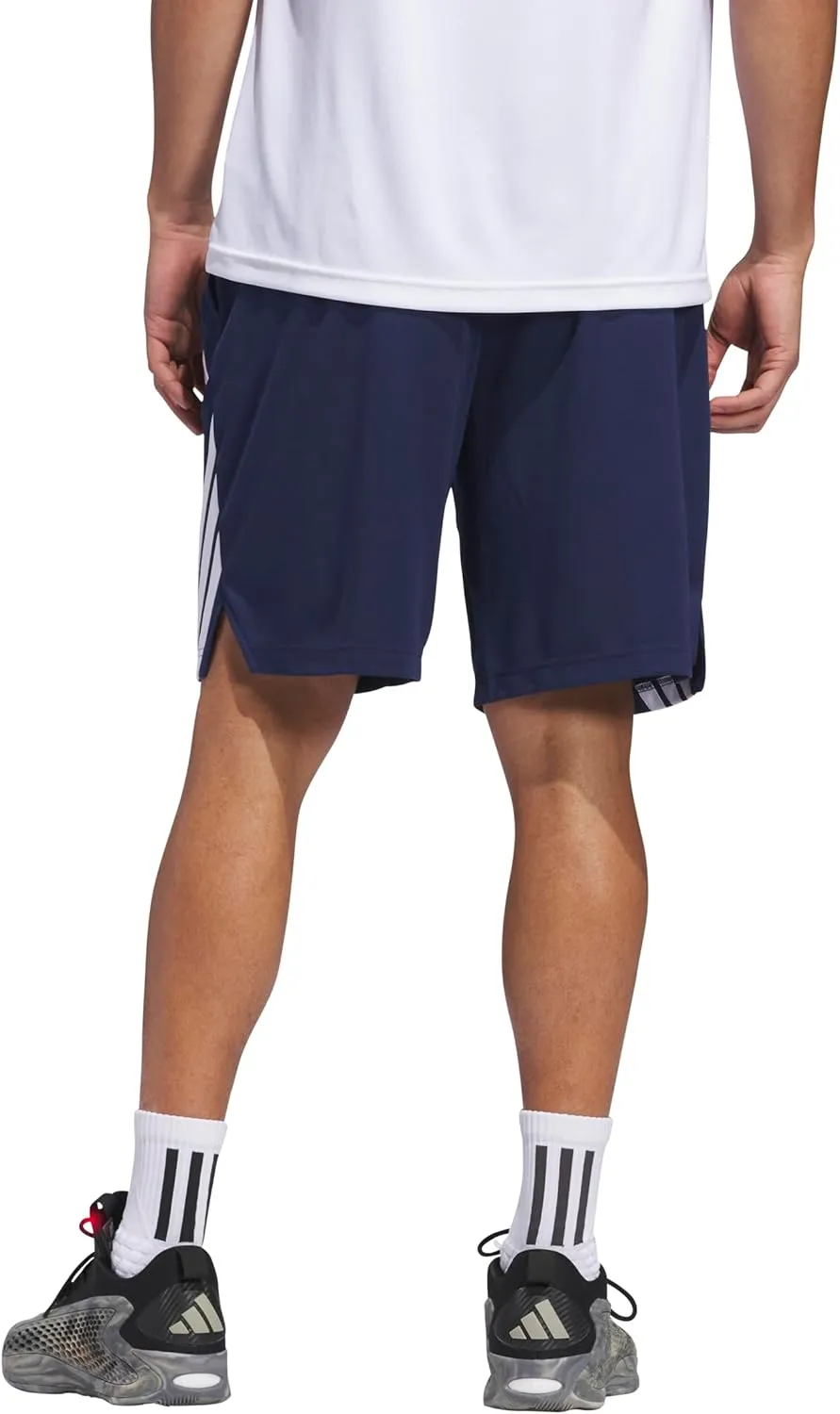 adidas Men's Basketball Legends 3-Stripes Shorts