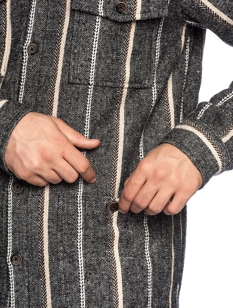 AKLOBI JACKET IN STRIPED GREY