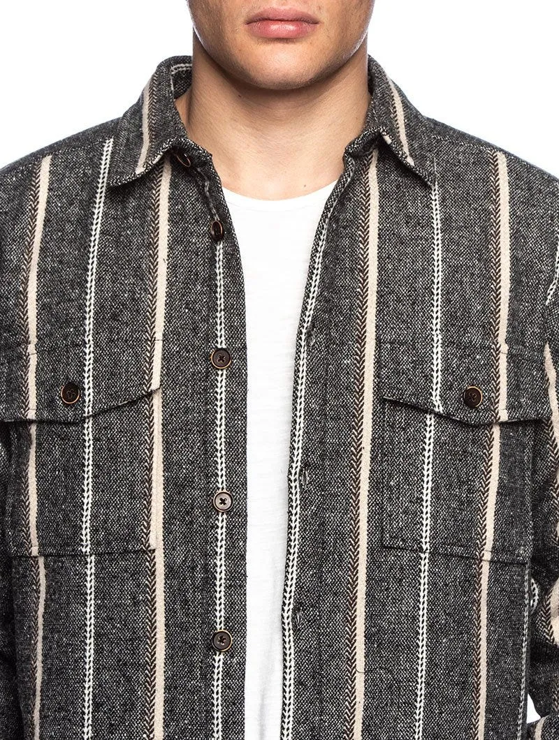 AKLOBI JACKET IN STRIPED GREY