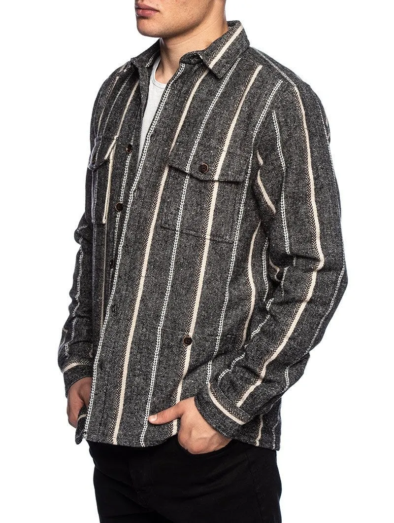 AKLOBI JACKET IN STRIPED GREY