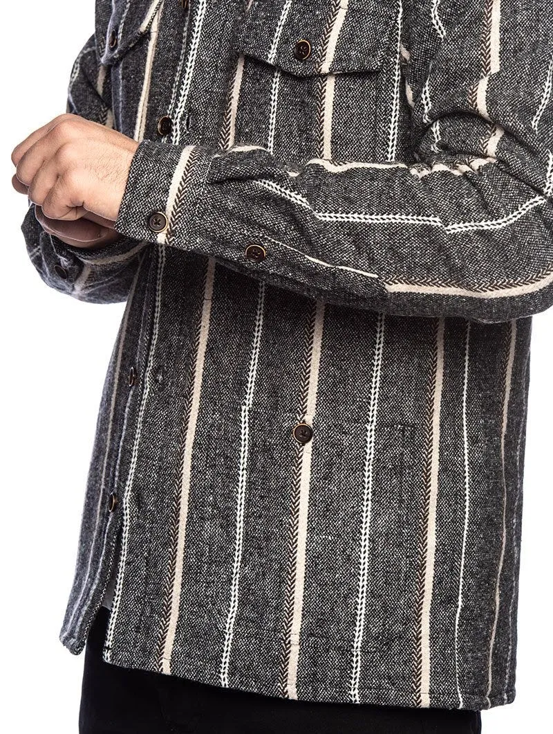 AKLOBI JACKET IN STRIPED GREY