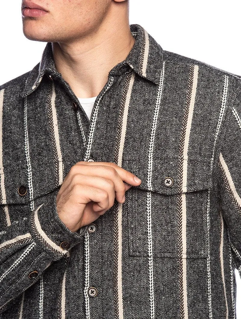 AKLOBI JACKET IN STRIPED GREY