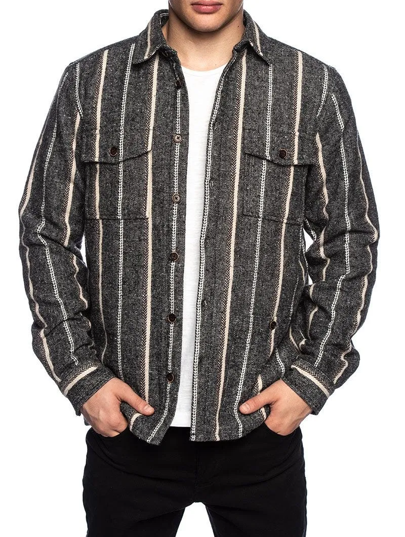 AKLOBI JACKET IN STRIPED GREY