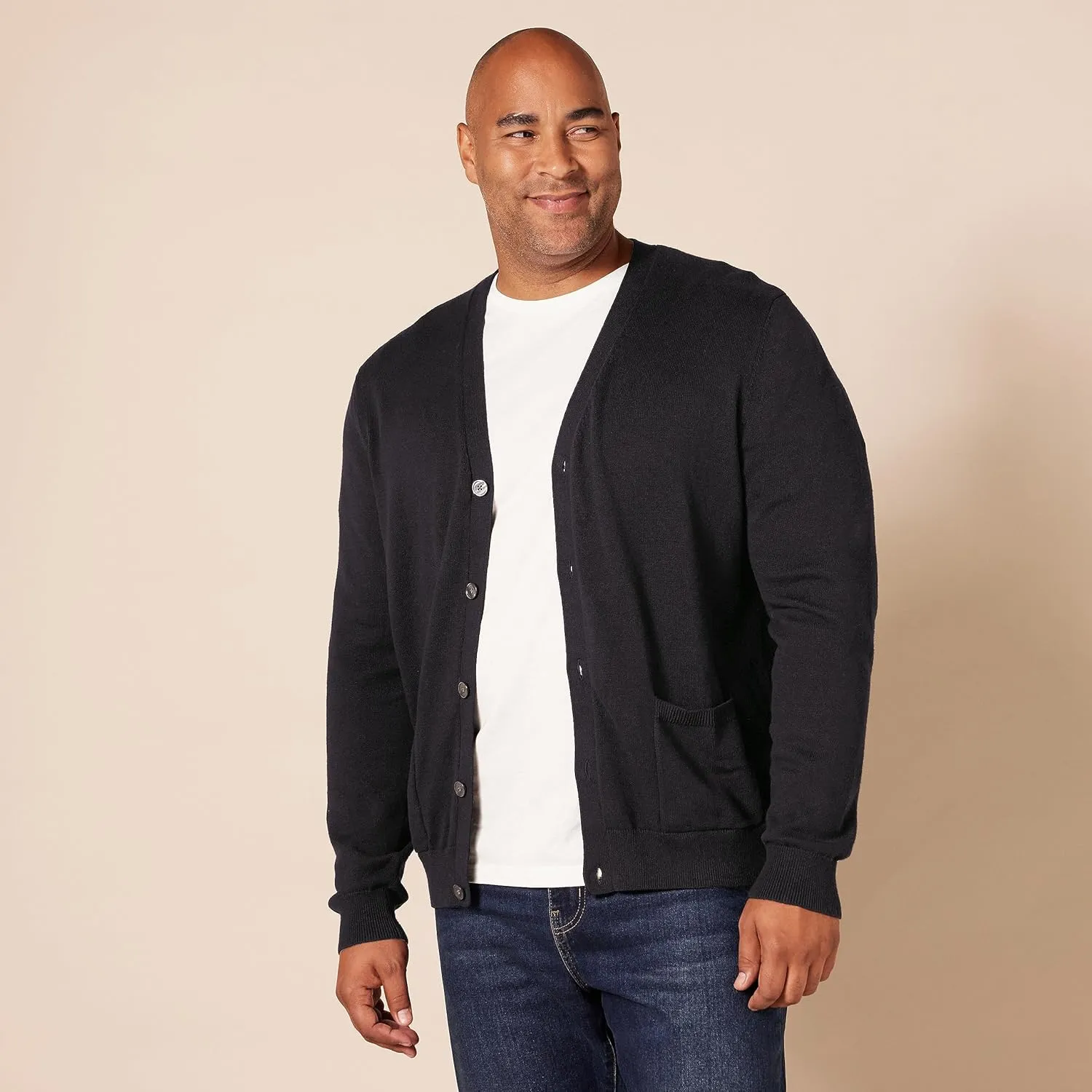 Amazon Essentials Men's Cotton Cardigan Sweater