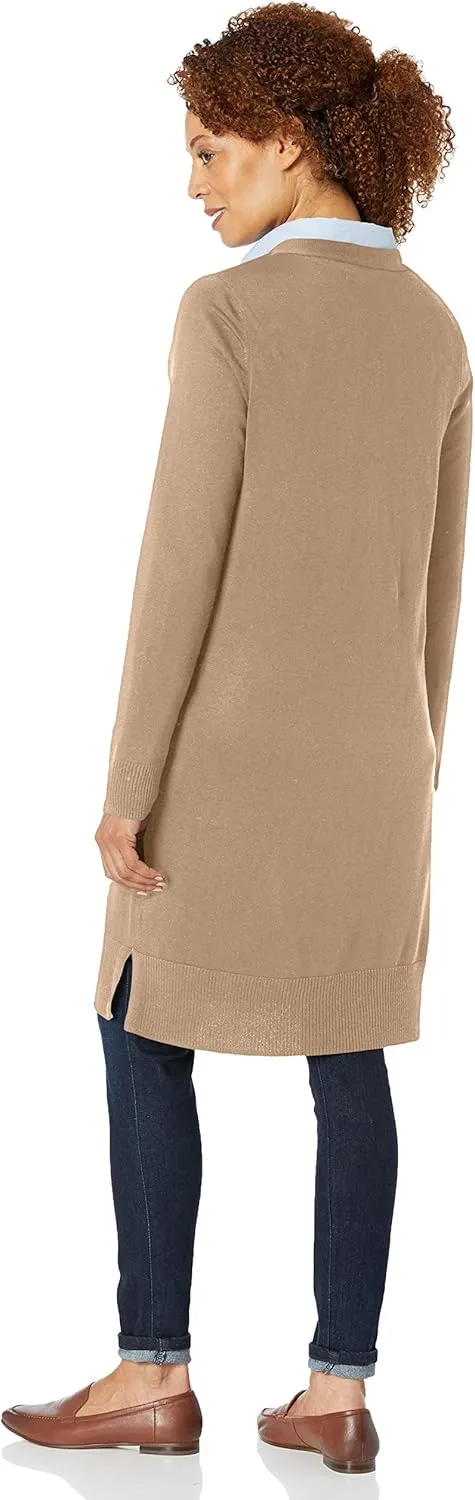 Amazon Essentials Women's Lightweight Longer Length Cardigan Sweater (Available in Plus Size)