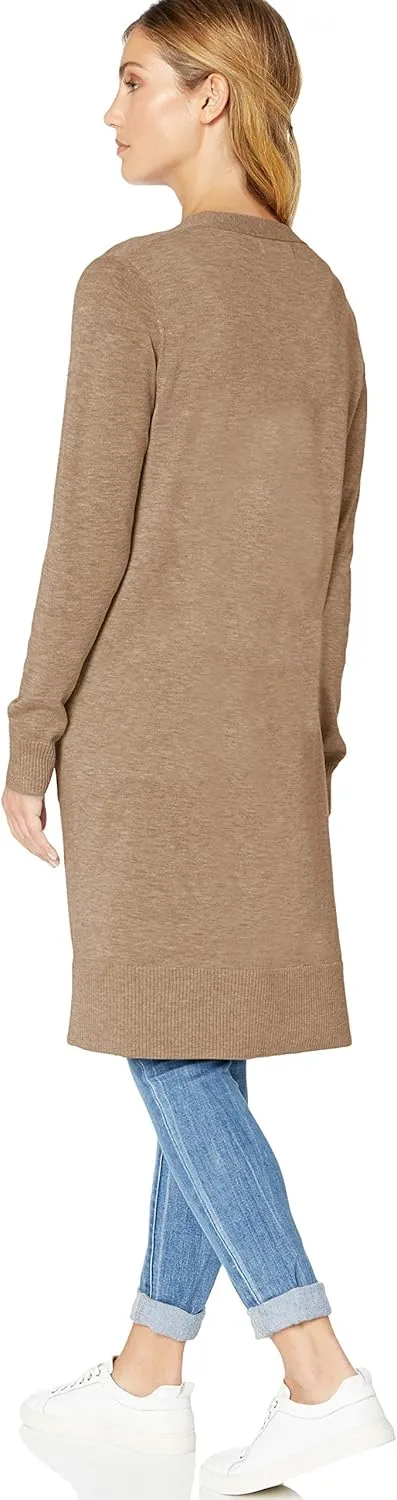 Amazon Essentials Women's Lightweight Longer Length Cardigan Sweater (Available in Plus Size)
