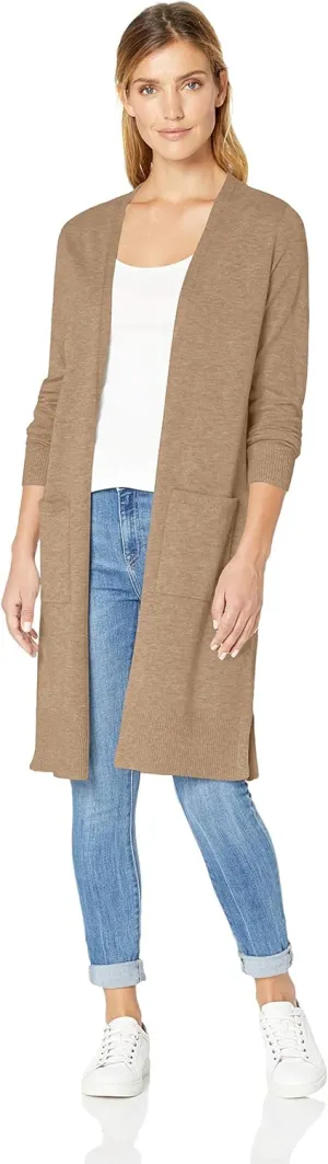 Amazon Essentials Women's Lightweight Longer Length Cardigan Sweater (Available in Plus Size)