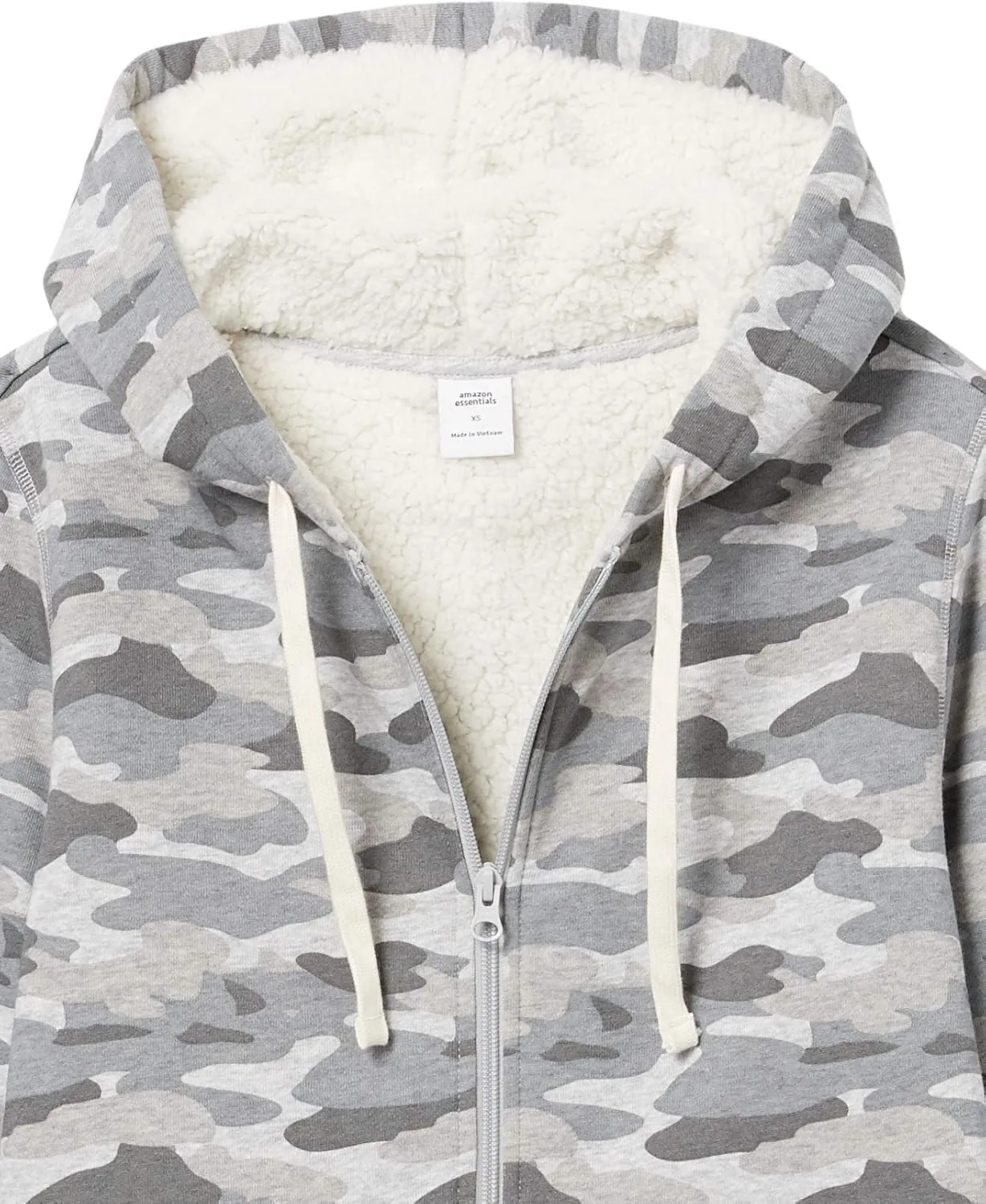 Amazon Essentials Women's Sherpa-Lined Fleece Full-Zip Hooded Jacket (Available in Plus Size)