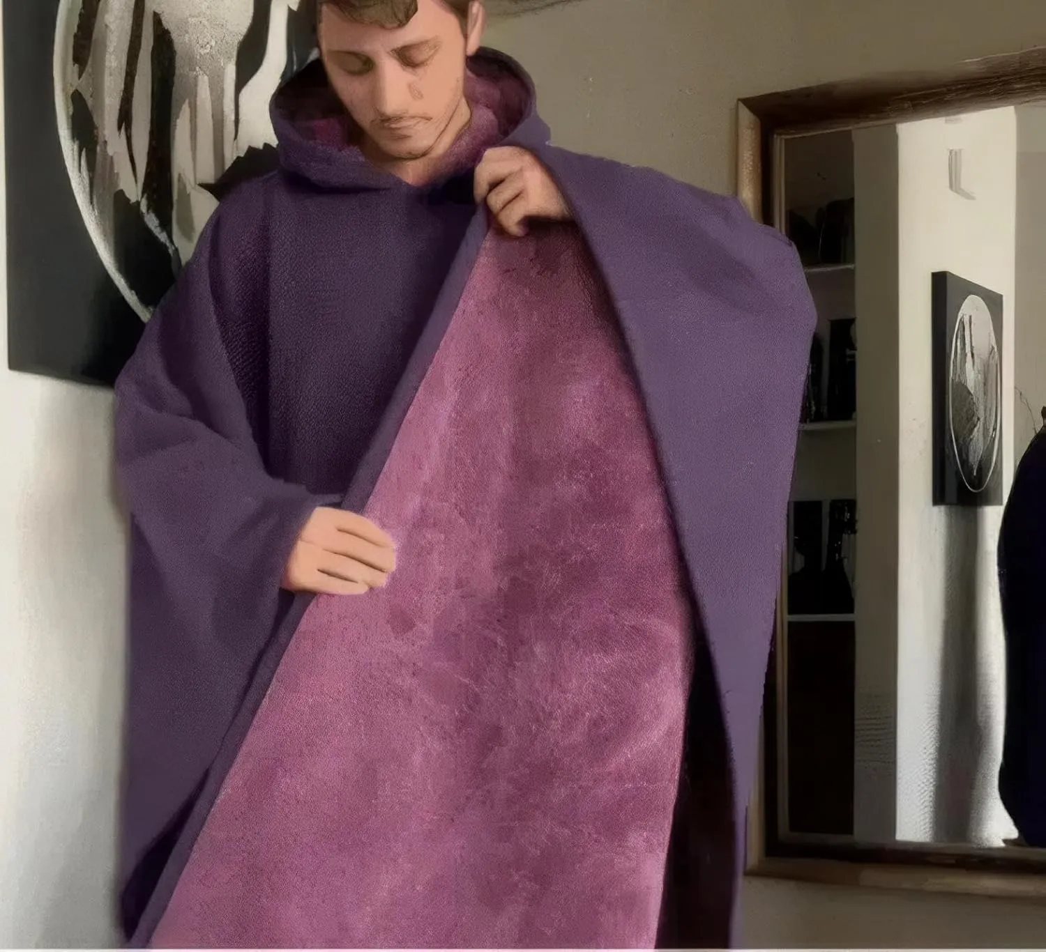 Arcane Hoodie Loose Cloak Hoodie Oversized Long Sleeve Sweatshirt Cloak BlanketUnisex