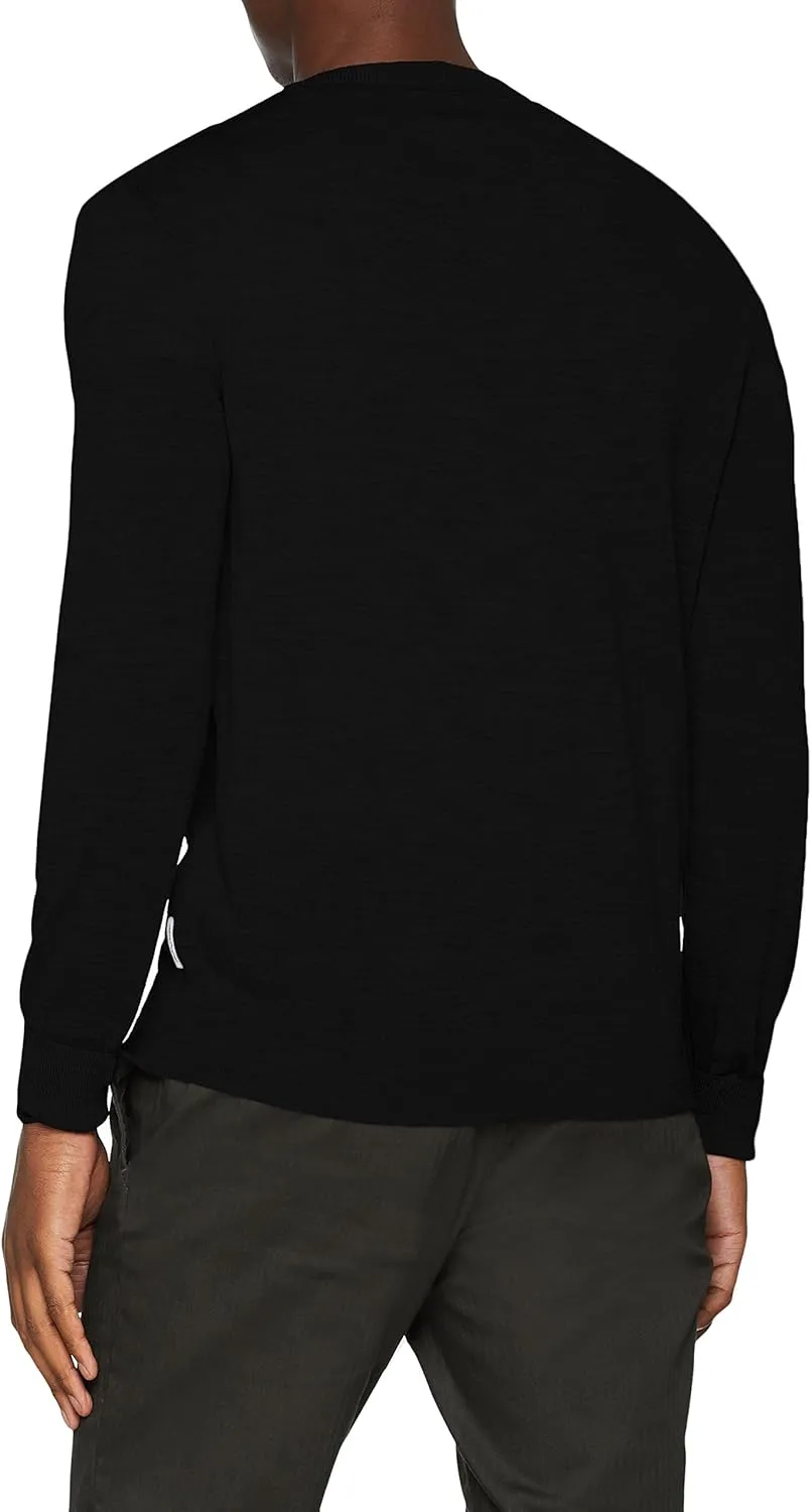 Armani Exchange Men's Merino Wool Pullover Sweater with Small Icon Logo