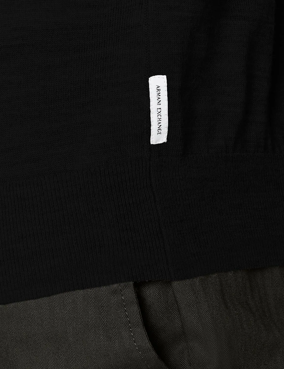 Armani Exchange Men's Merino Wool Pullover Sweater with Small Icon Logo