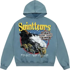 Arnodefrance Men Vintage Washed Graphic Hoodies Printing Graffiti Hoodie Cotton Warm Pullover