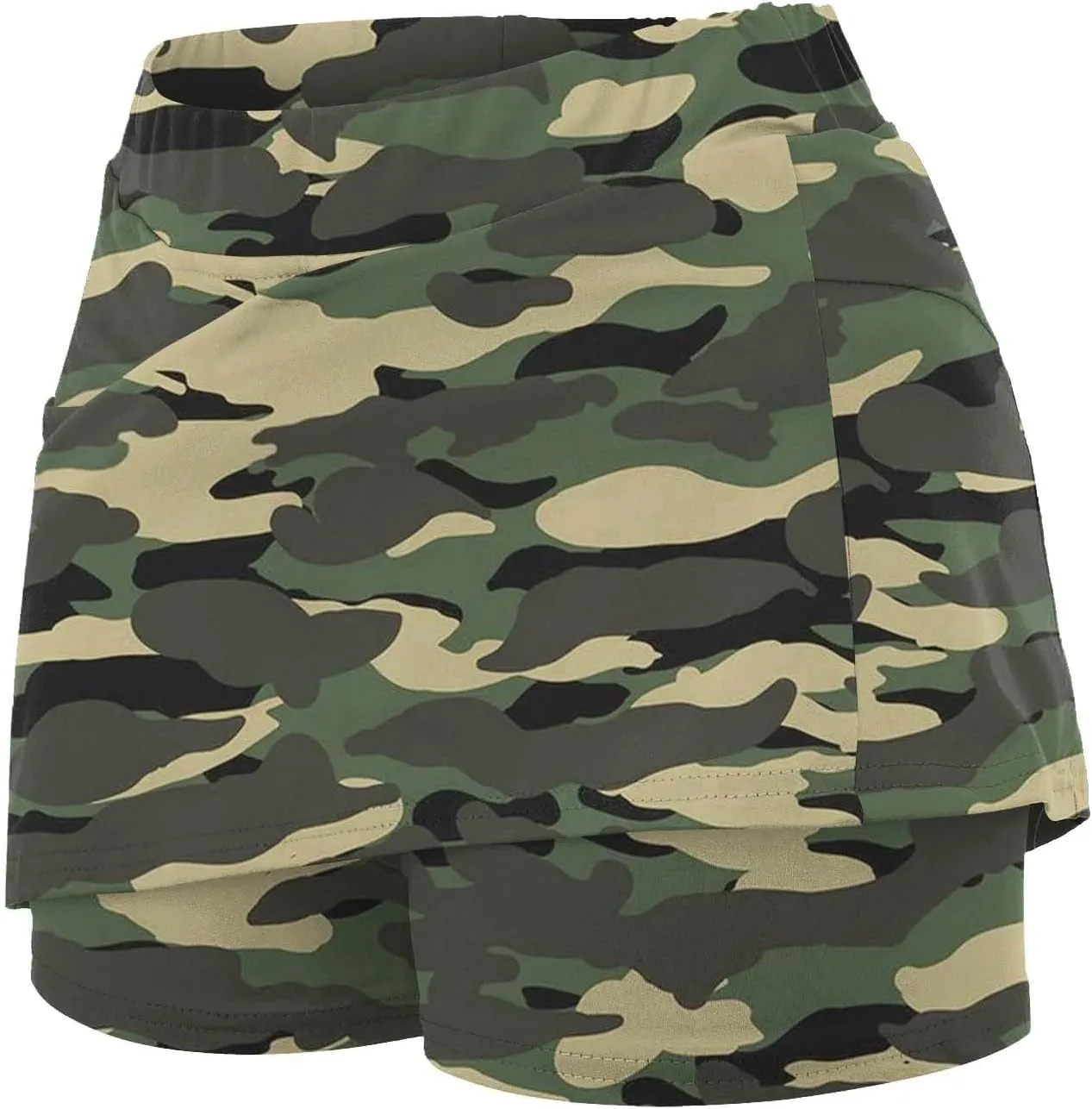 Athletic Skorts for Woman Elastic Tennis Yoga Shorts High Waist Daisy Printed Skirts Tummy Control Skinny Joggers