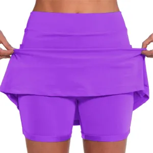 Athletic Skorts for Women with Pockets Summer Tennis Mini Skirts Lightweight High Waisted Elastic Golf Yoga Shorts