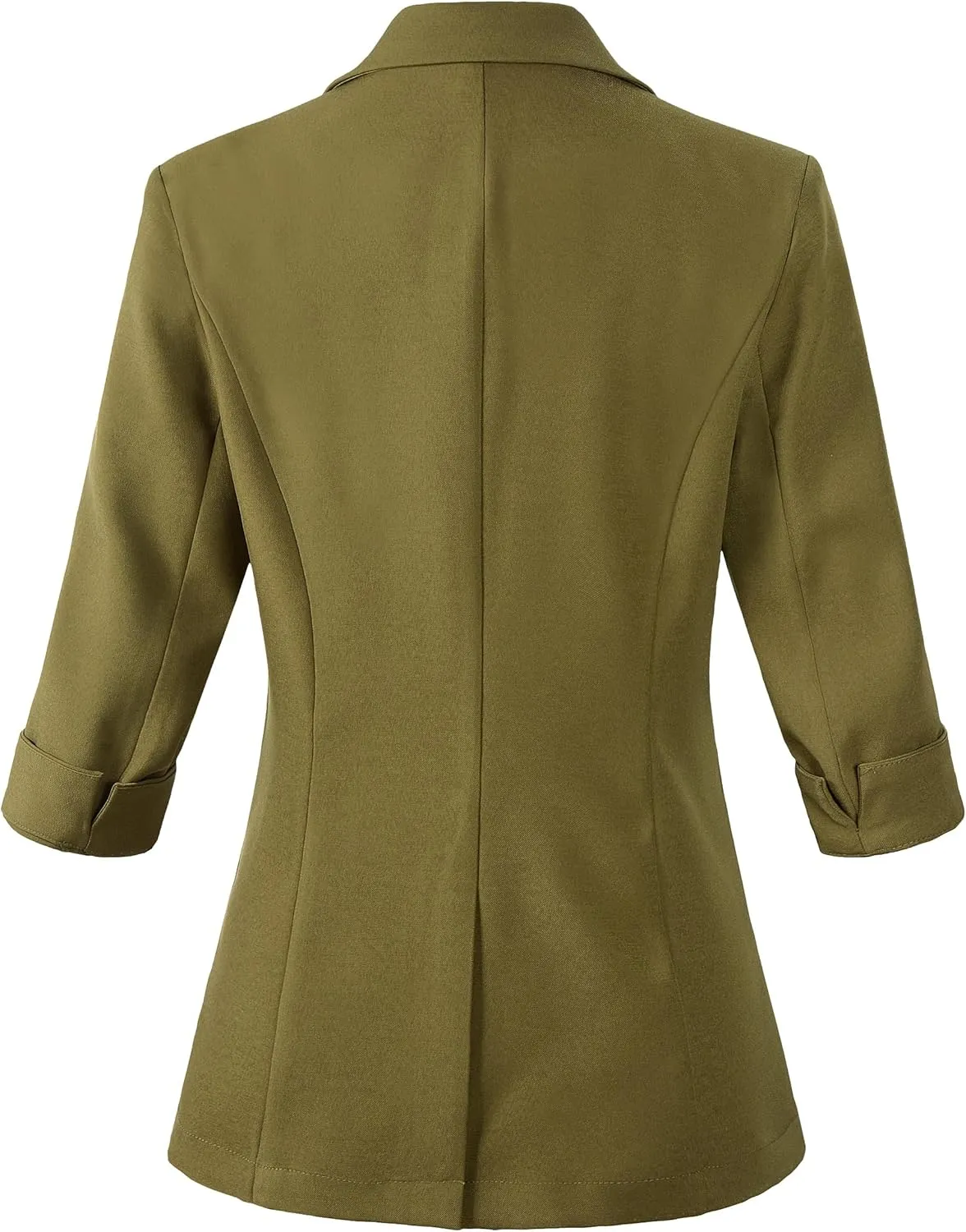 Beninos Womens 3/4 Sleeve Blazers Business Casual Solid Lightweight Suit Jacket Office Blazer