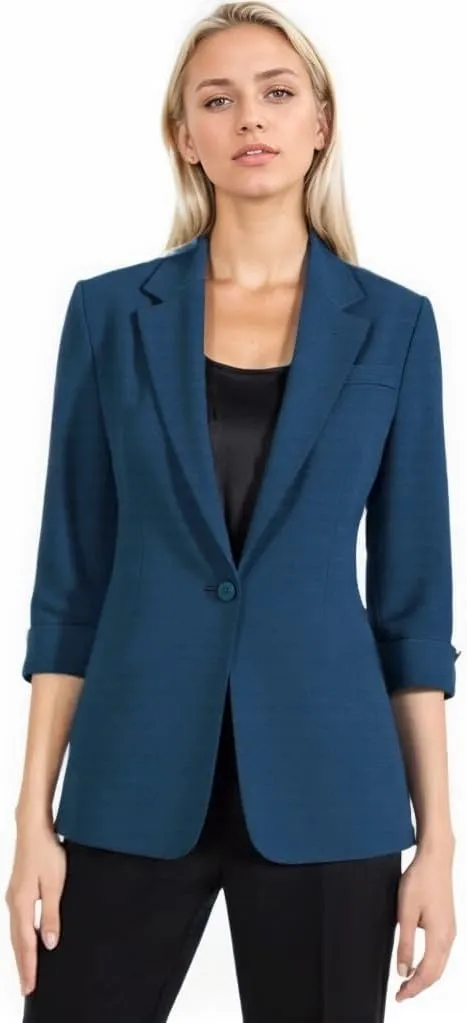 Beninos Womens 3/4 Sleeve Blazers Business Casual Solid Lightweight Suit Jacket Office Blazer
