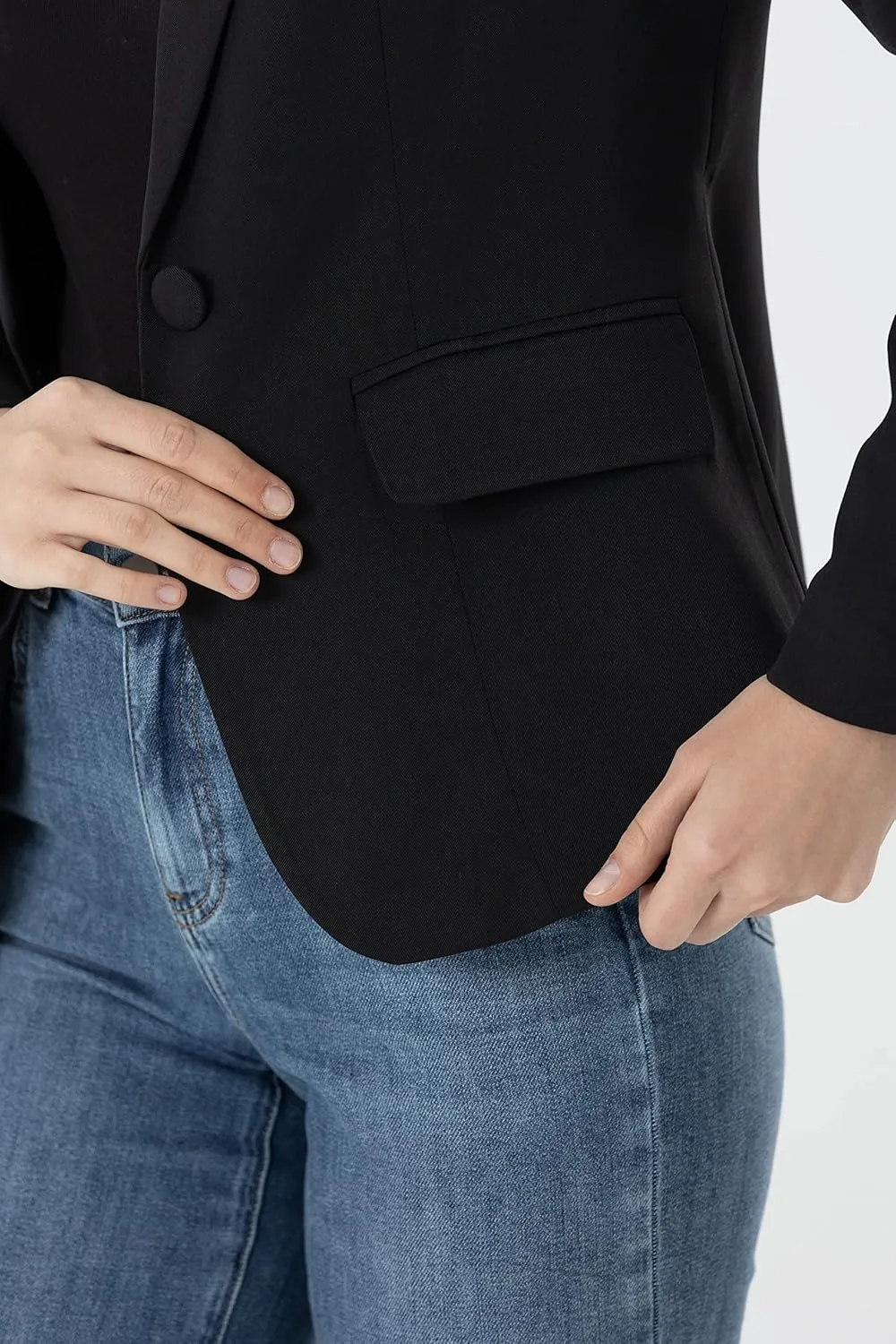 Beninos Womens Business Casual Blazer Office Work Solid Suit Jacket