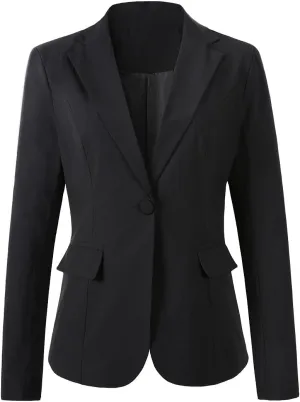 Beninos Womens Business Casual Blazer Office Work Solid Suit Jacket