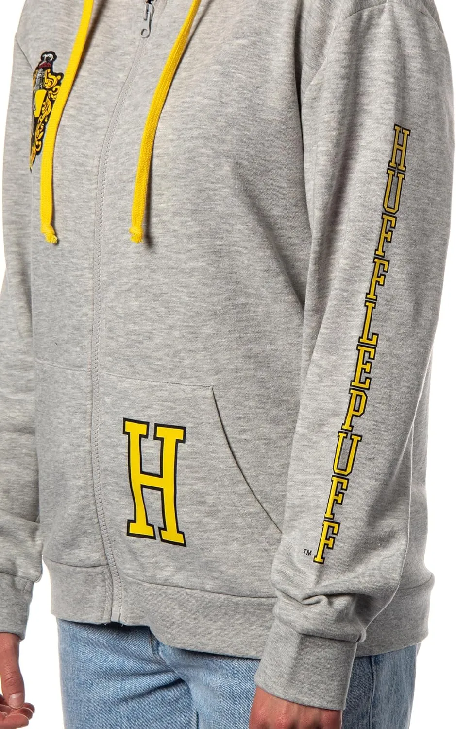 Bioworld Harry Potter Womens Hogwarts Alumni House Crest Lightweight Zip-Up Hoodie
