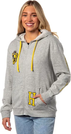Bioworld Harry Potter Womens Hogwarts Alumni House Crest Lightweight Zip-Up Hoodie