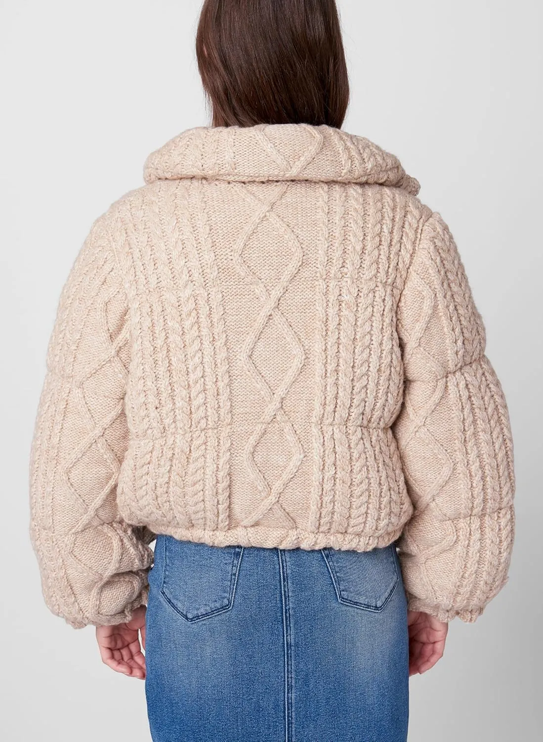 [BLANKNYC] Womens Sweater Puffer Hybrid Jacket