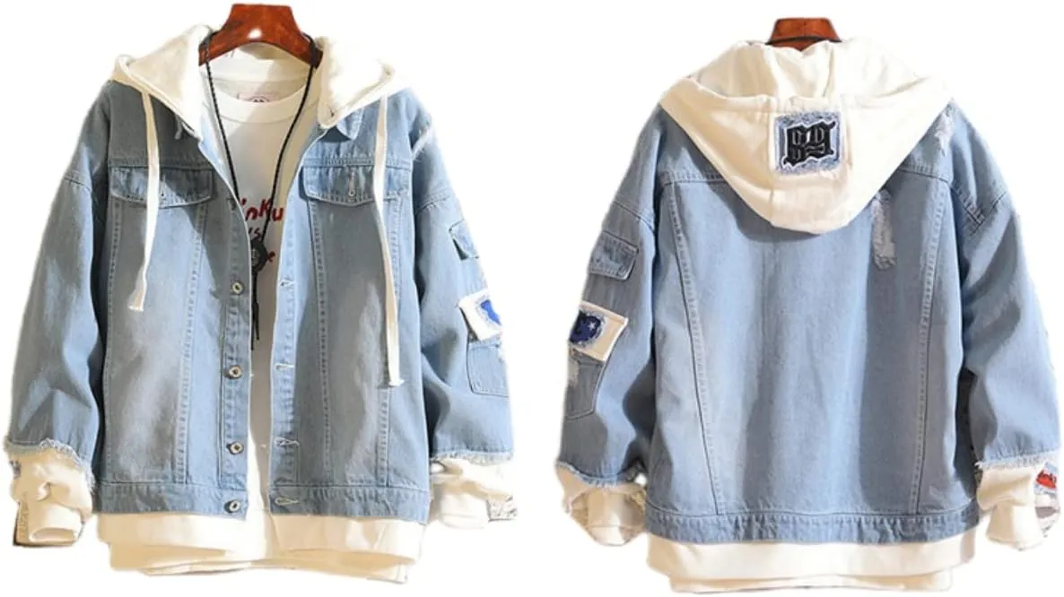 Blue Lock Anime Denim Jacket Coat Hoodie Pullover Anime Graphic Hoodie Cosplay Costume