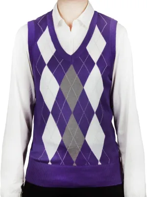 Blue Ocean Womens Argyle Sweater Vest