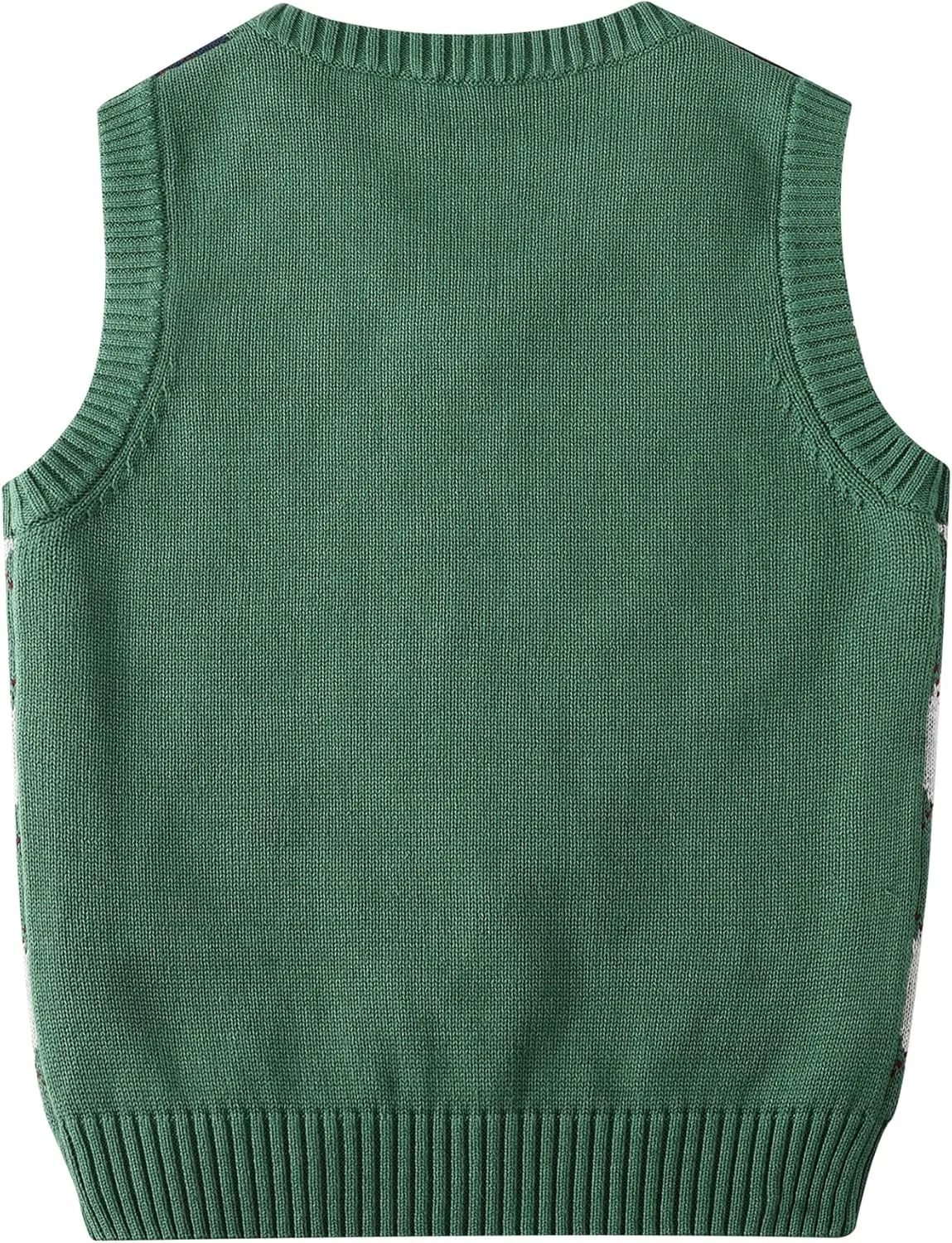 Boys Sweater Vest V Neck Argyle Sleeveless Uniform Knit Plaid Kids Clothes