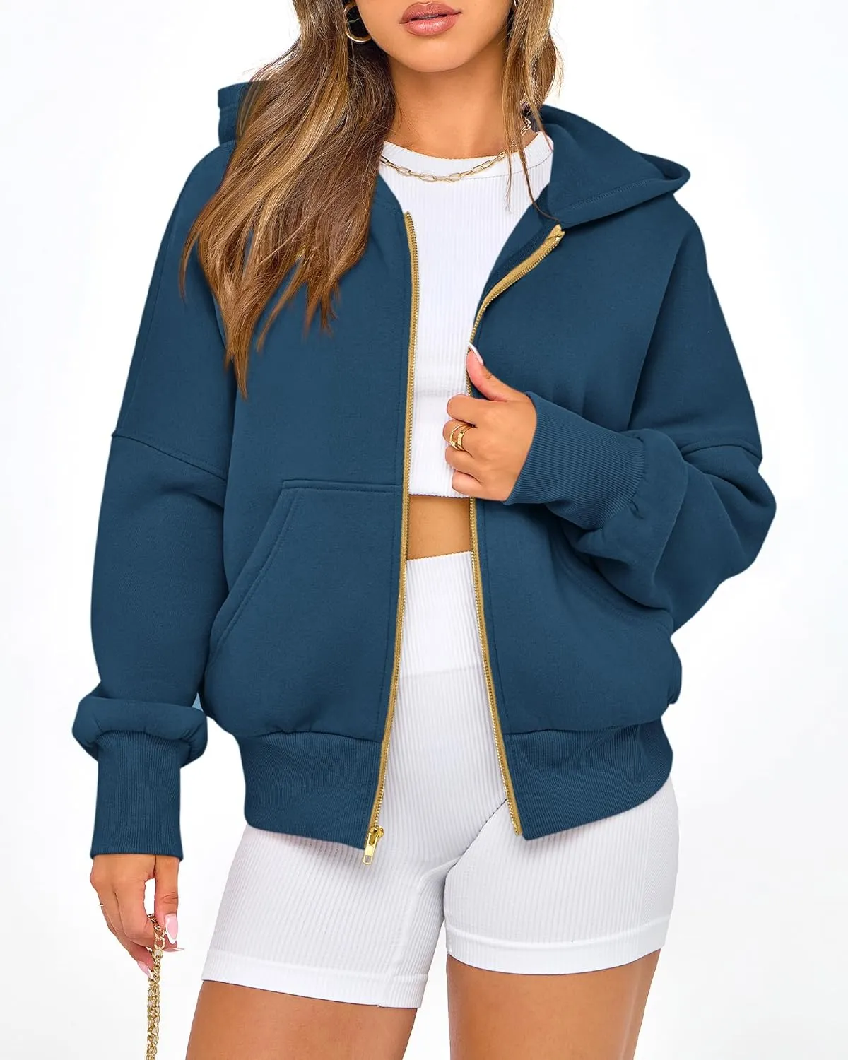 BTFBM Womens Zip Up Hoodies Long Sleeve Fashion Sweatshirt Fleece Y2K Hooded Jacket 2025 Trendy Fall Spring Clothes