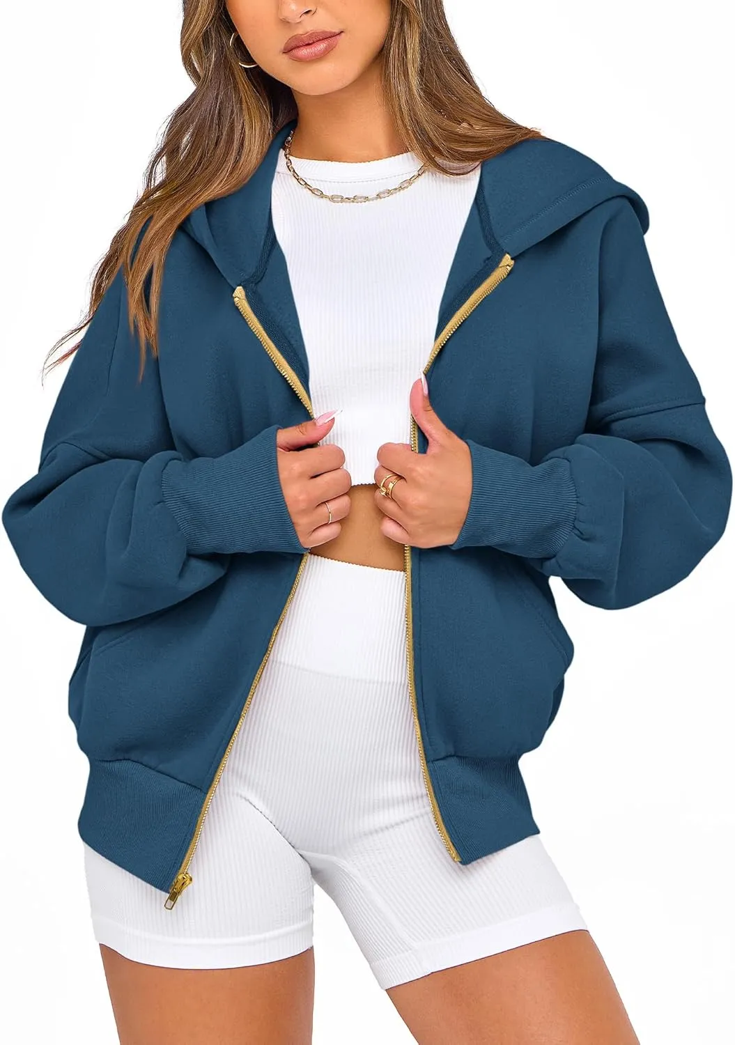 BTFBM Womens Zip Up Hoodies Long Sleeve Fashion Sweatshirt Fleece Y2K Hooded Jacket 2025 Trendy Fall Spring Clothes