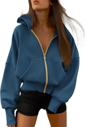 BTFBM Womens Zip Up Hoodies Long Sleeve Fashion Sweatshirt Fleece Y2K Hooded Jacket 2025 Trendy Fall Spring Clothes