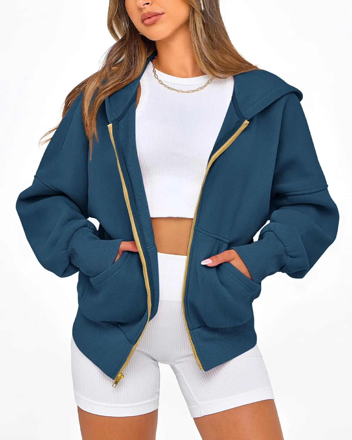 BTFBM Womens Zip Up Hoodies Long Sleeve Fashion Sweatshirt Fleece Y2K Hooded Jacket 2025 Trendy Fall Spring Clothes