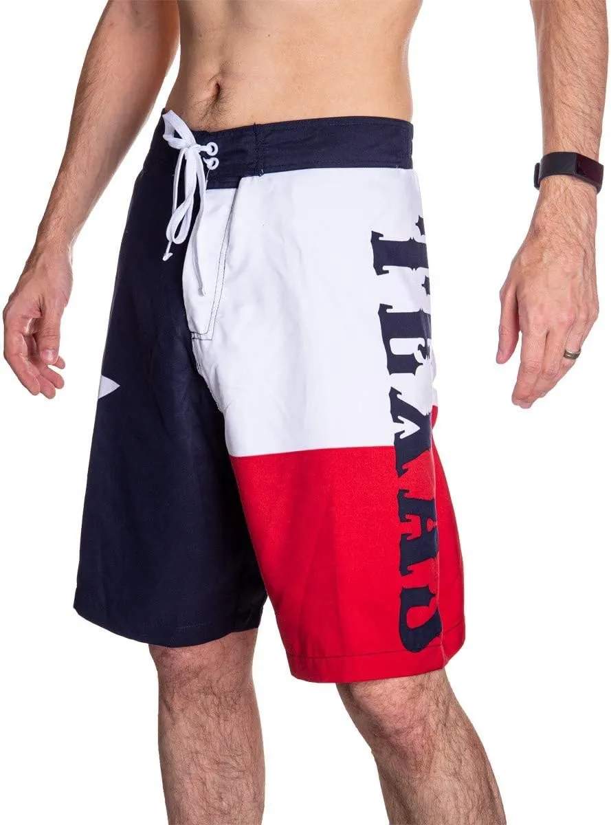 Calhoun Men's State Flag Swim Board Shorts