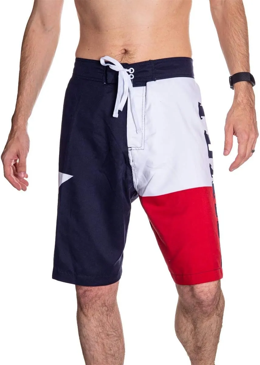 Calhoun Men's State Flag Swim Board Shorts