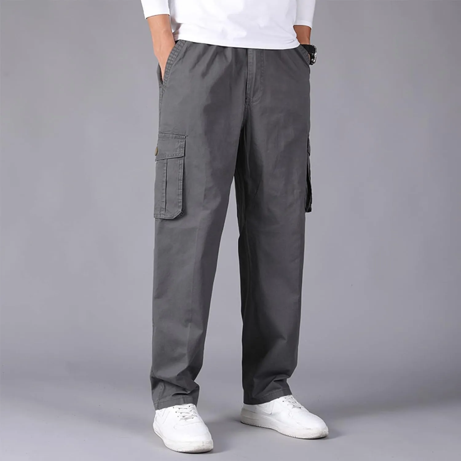 Cargo Pants for Men,Mens Pants Cargo Joggers Fleece Sweatpants Casual Slim Fit Pant Chino Trousers with Pockets