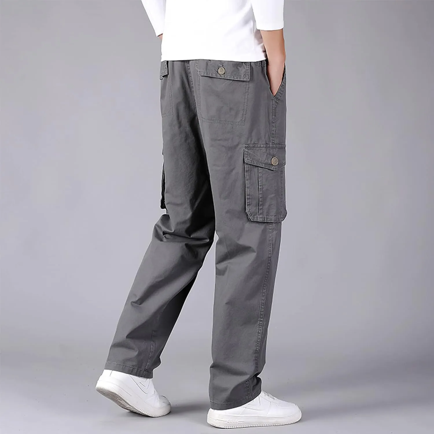 Cargo Pants for Men,Mens Pants Cargo Joggers Fleece Sweatpants Casual Slim Fit Pant Chino Trousers with Pockets