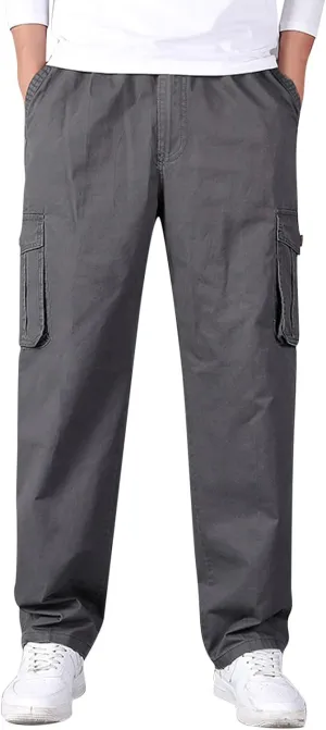 Cargo Pants for Men,Mens Pants Cargo Joggers Fleece Sweatpants Casual Slim Fit Pant Chino Trousers with Pockets