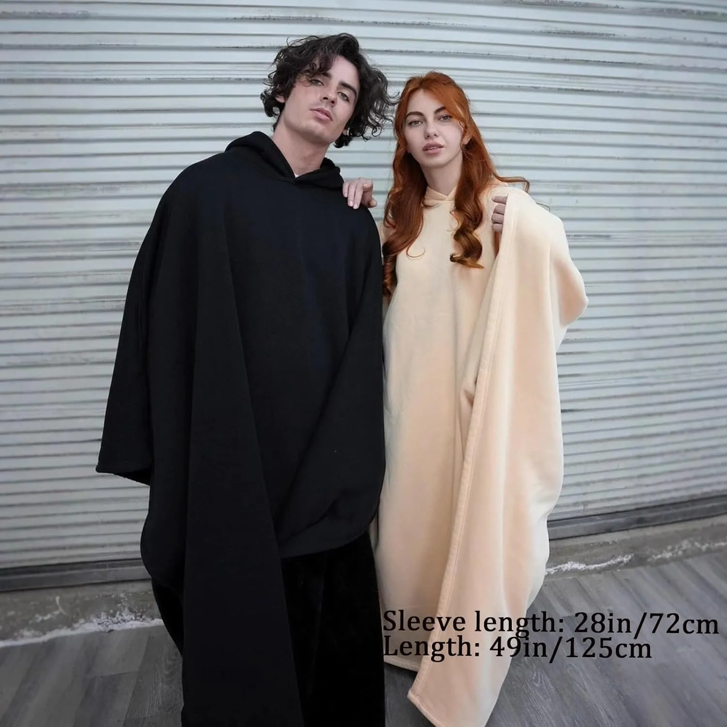 Cloak Hoodie, Weighted Cloak Hoodie, Oversized Long Sleeve Sweatshirt for Women Men