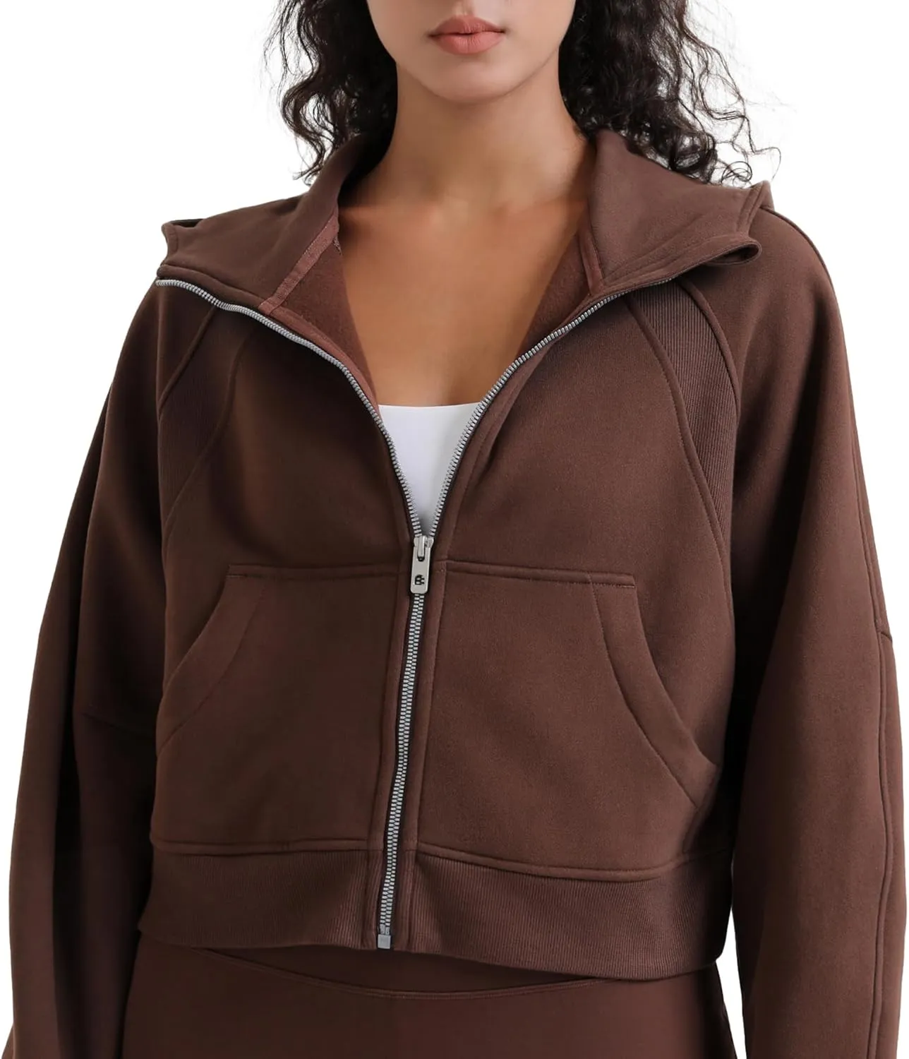 Colorfulkoala Women's Fleece Lined Oversized Hoodies Full-Zip Casual Workout Sweatshirts with Thumb Holes