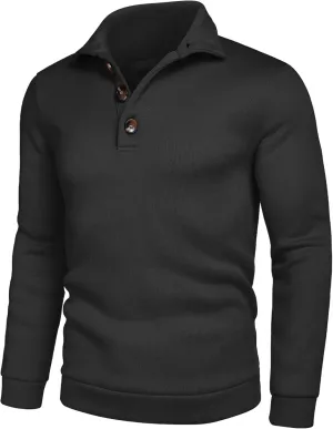 COOFANDY Men's Casual Slim Fit Pullover Sweater Knitted Thermal Sweatshirt