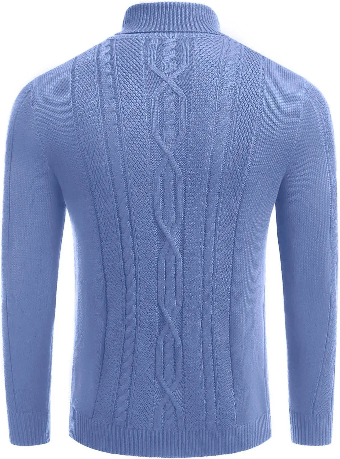 COOFANDY Men's Turtleneck Sweater Slim Fit Casual Warm Twisted Knitted Pullover Sweaters