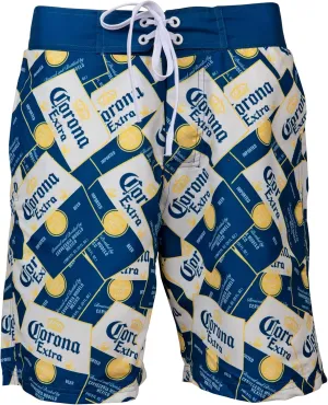 Corona Extra Scattered Labels Board Shorts 2XLarge