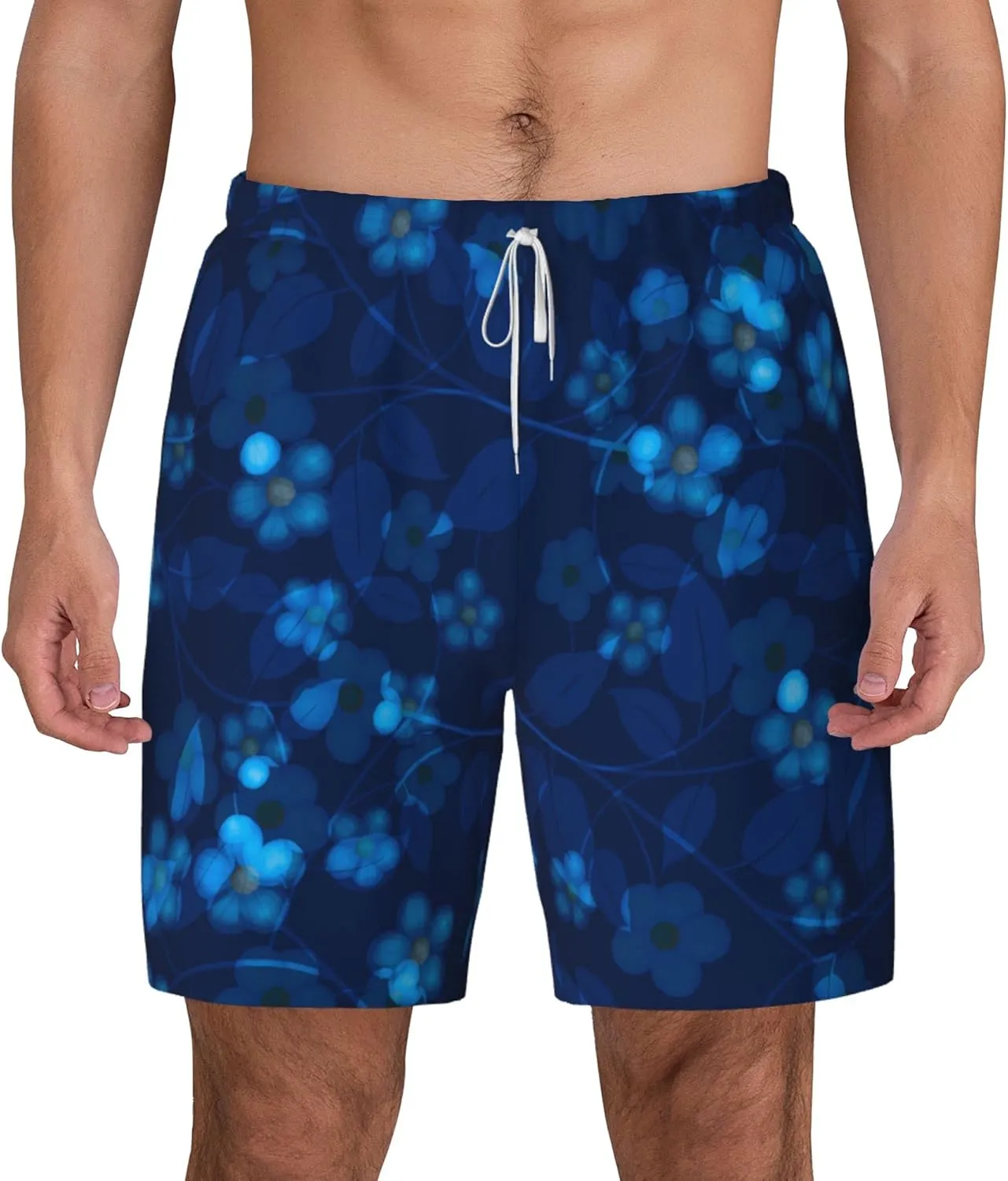 Custom Men's Swim Trunks with Photo Image Text Personalized Board Shorts Mesh Lining Pockets Quick Dry Beach Swimming Shorts