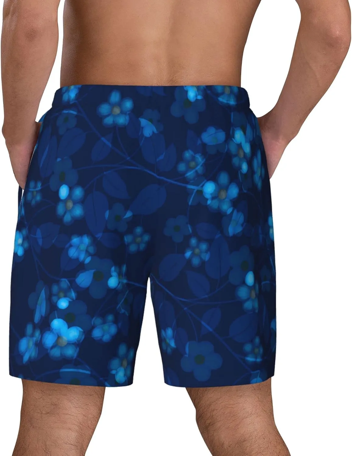 Custom Men's Swim Trunks with Photo Image Text Personalized Board Shorts Mesh Lining Pockets Quick Dry Beach Swimming Shorts