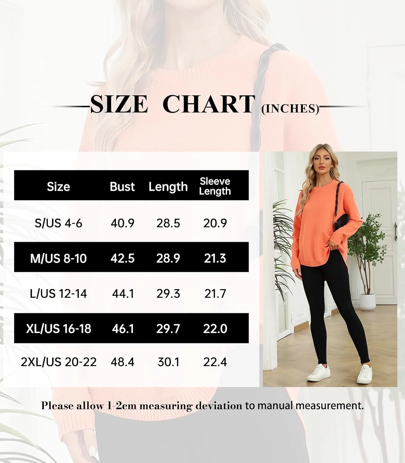 DB MOON Women Crewneck Long Sleeve Knitted Sweater 2025 Loose Fit Soft Solid Pullover