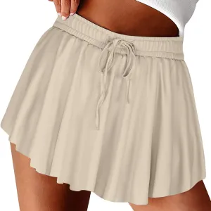 DDAPJ pyju Golf Skirts for Women Pleated Tennis Skirt Drawstring High Waisted Skort Inner Shorts Casual Athletic Mini Skirts