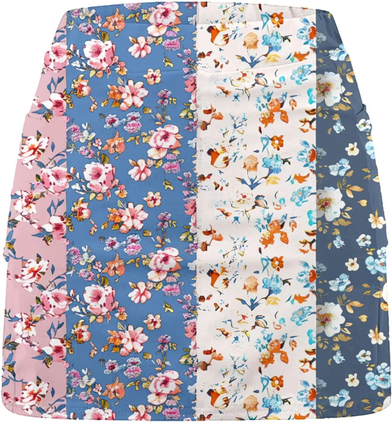 DDAPJ pyju Women Shorts Stretchy Yoga Skort Trendy Floral Print Athletic Skirts Plus Size Golf Athletic Workout Skort