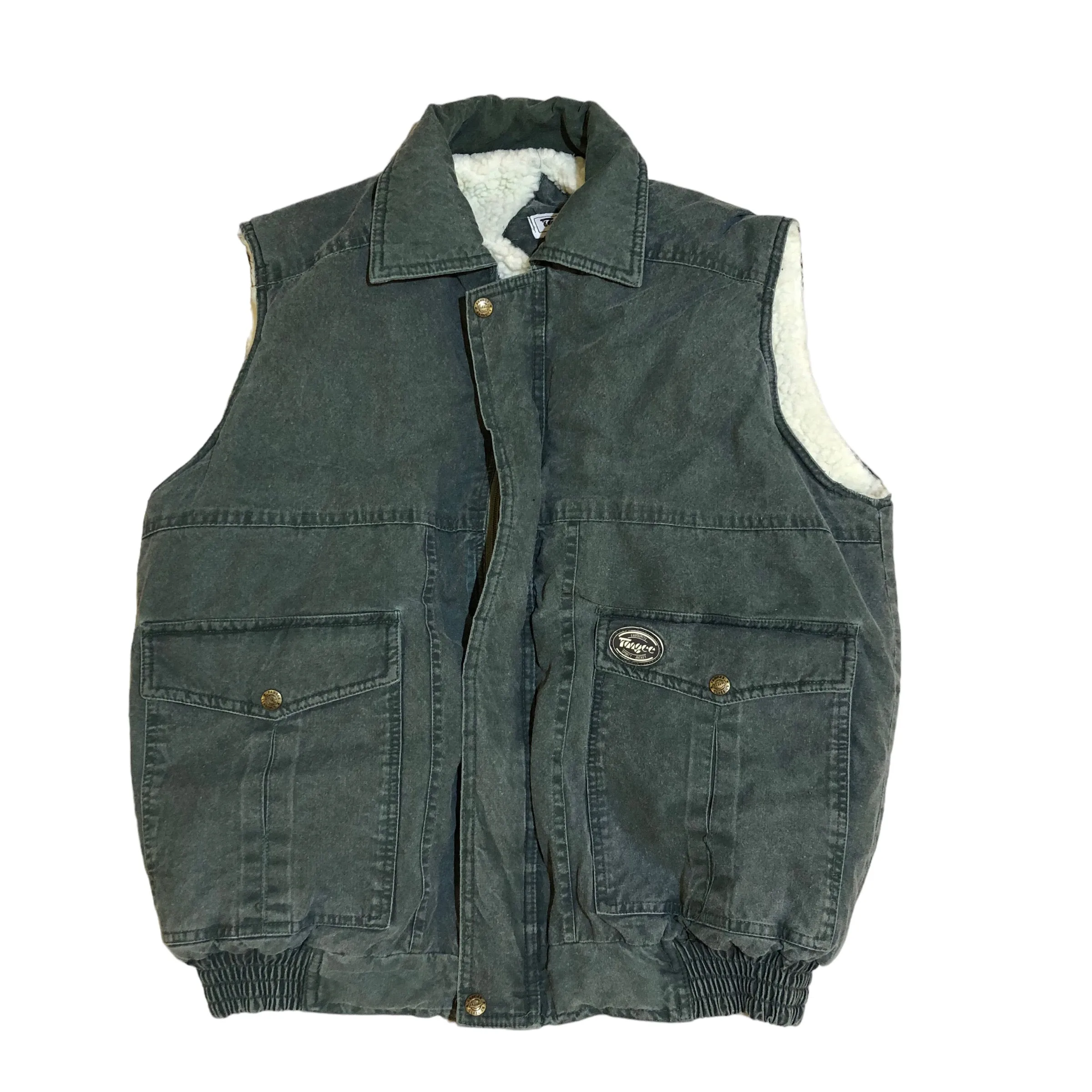 Embellished Dragon Tiger Cat Sherpa vest